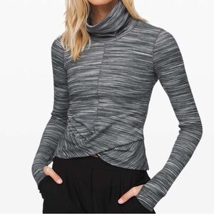 Lululemon Mini Space Dye Herringbone Heathered Melodic Movement Long Sleeve